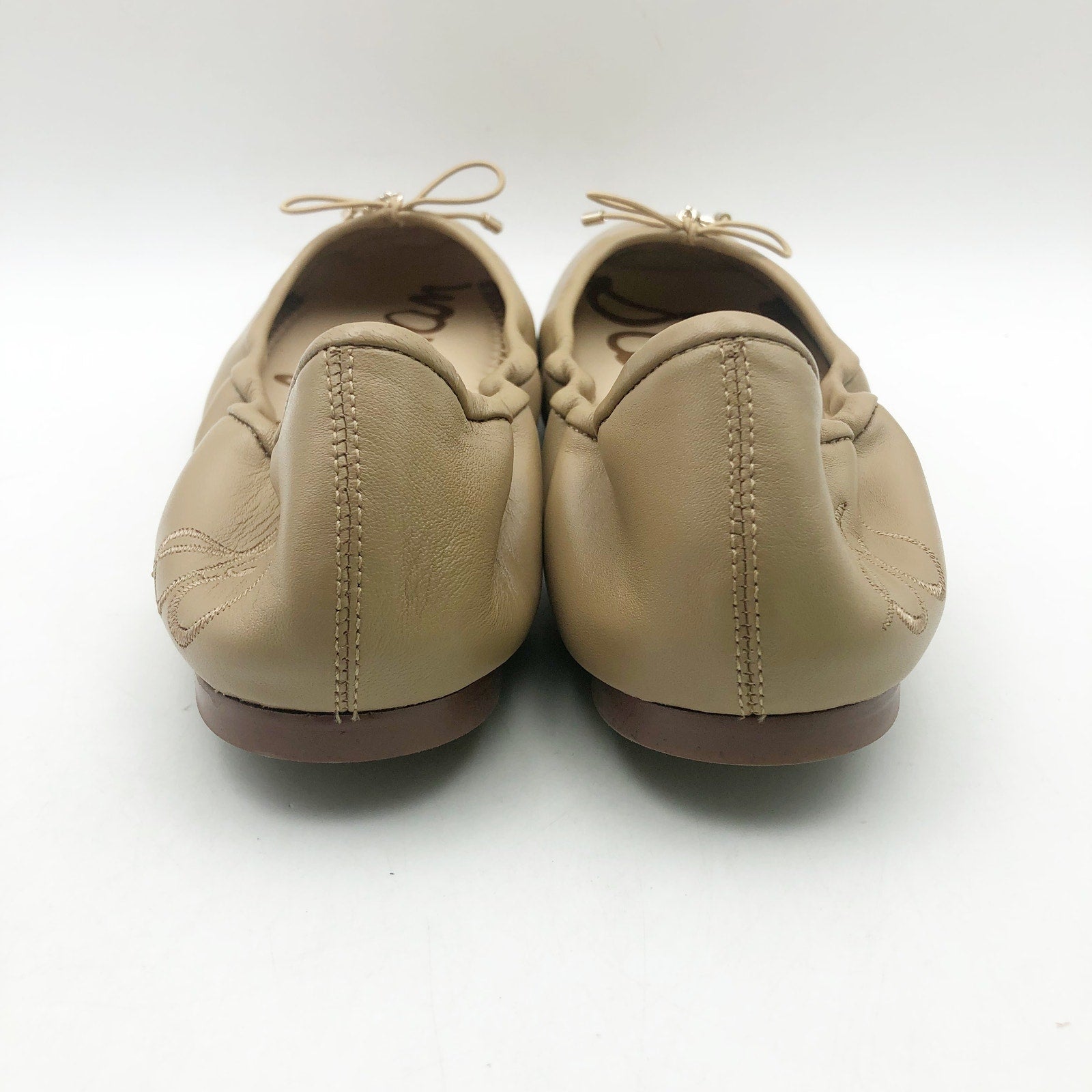 Sam Edelman Womens Felicia Cushioned Ballet Flats US 9 Beige Leather NIB