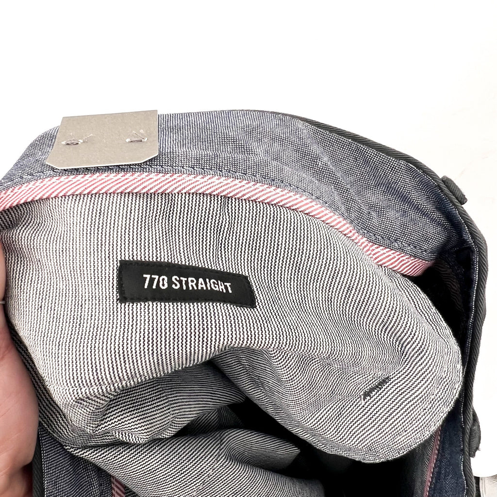 J.CREW Mens 770 Straight-fit Chino Pants 32x30 Onyx Grey Stretch AR886 NWT