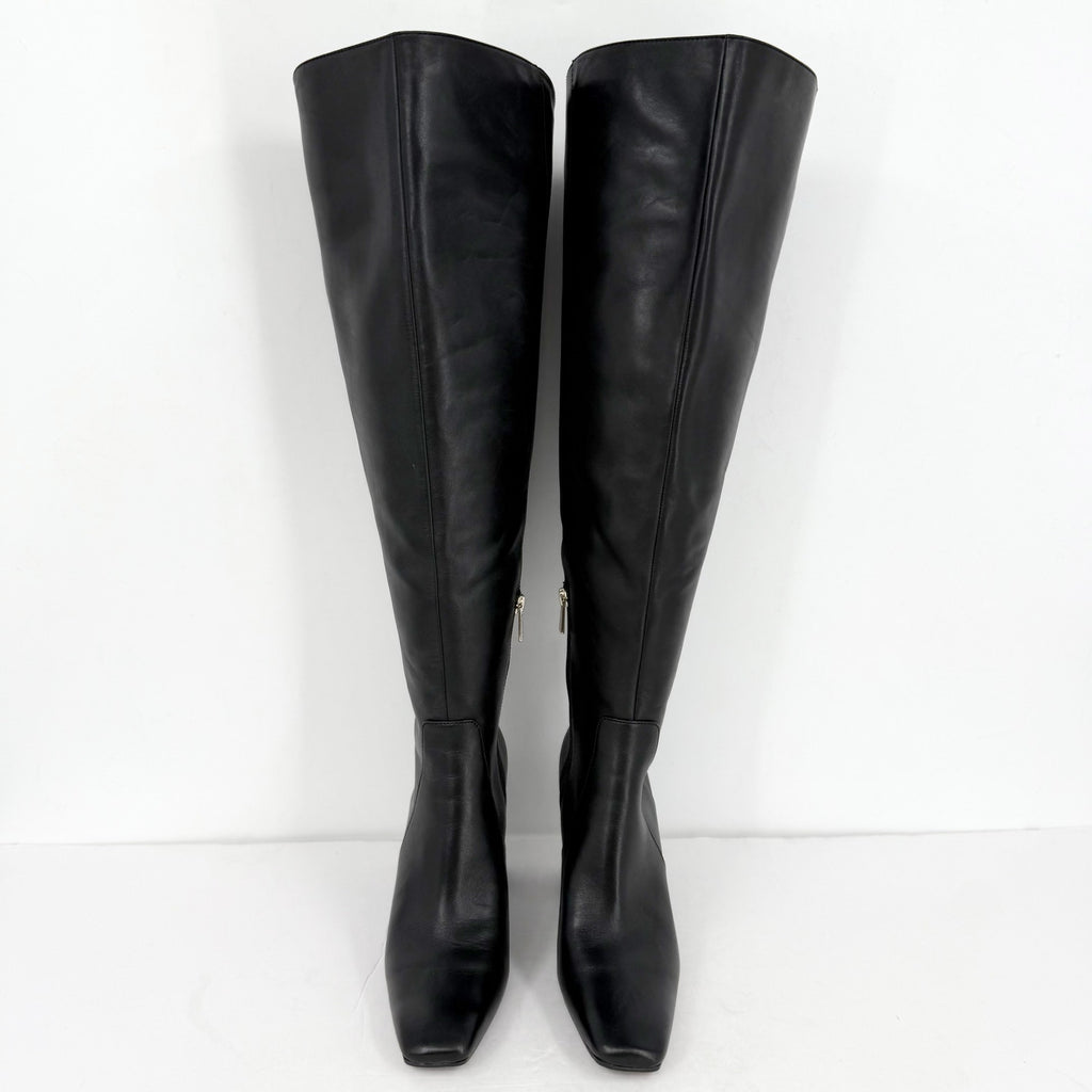 Naturalizer Womens Lyric Wide Calf Over the Knee Boots US 8 M Black Leather