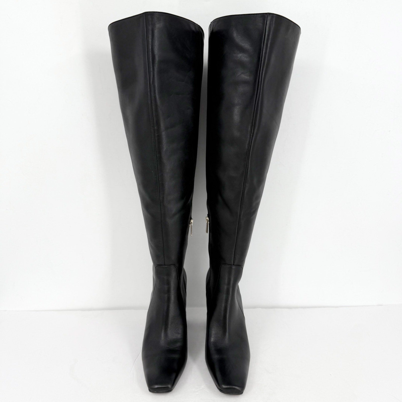 Naturalizer Womens Lyric Wide Calf Over the Knee Boots US 8 M Black Leather