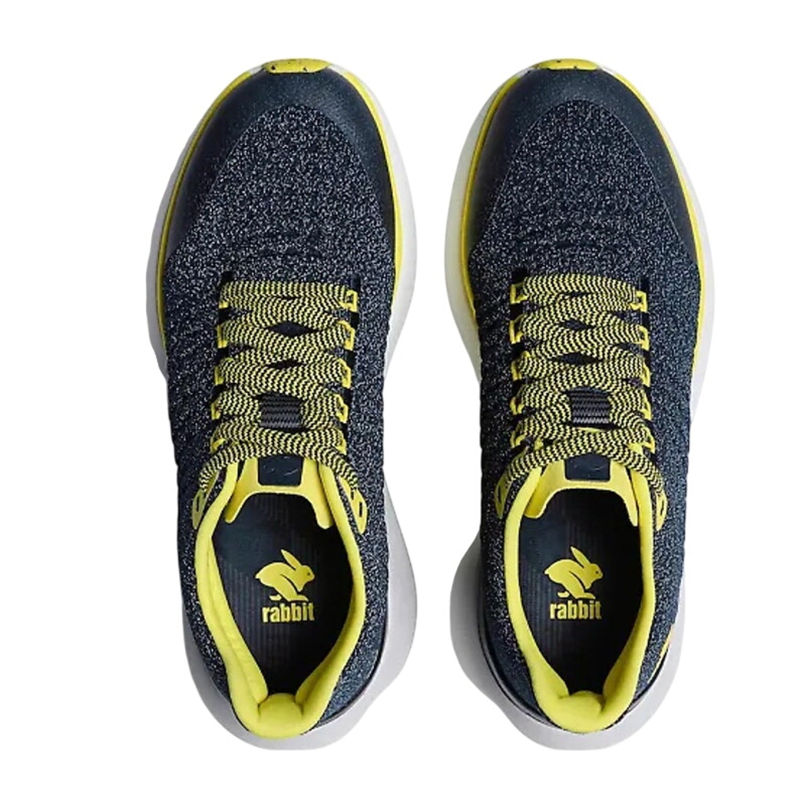 Rabbit Mens Dream Chaser Running Shoes US 12 Black Yellow Athletic Sneakers NIB