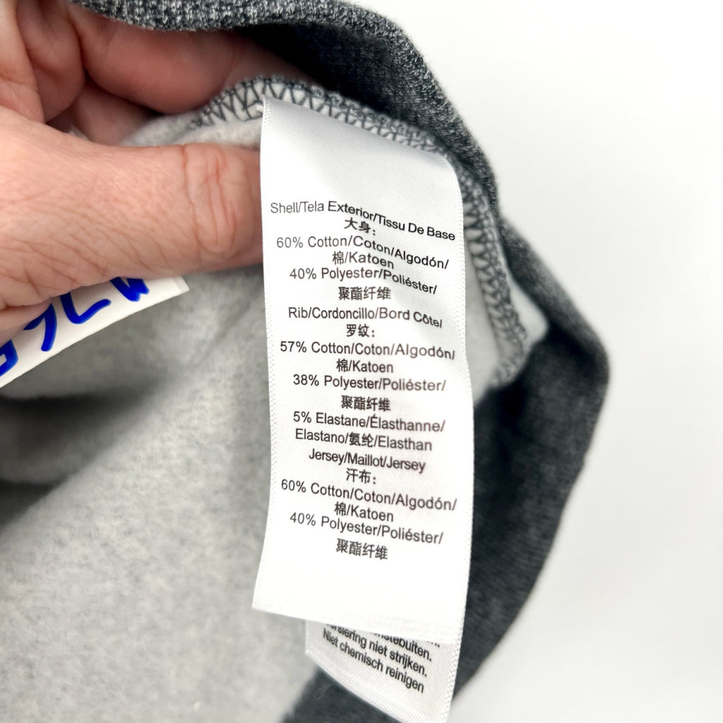 DKNY Sport Womens Hoodie Sweatshirt Small Grey Rhinestone Logo Sleeve NWT