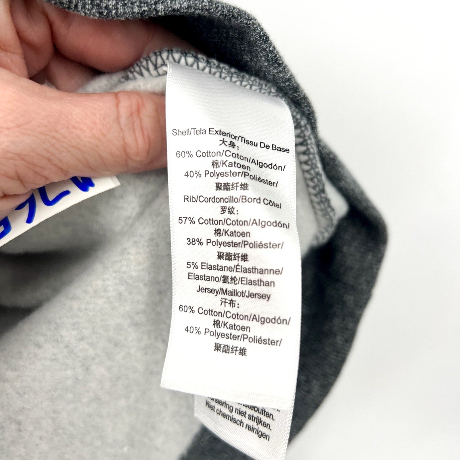 DKNY Sport Womens Hoodie Sweatshirt Small Grey Rhinestone Logo Sleeve NWT