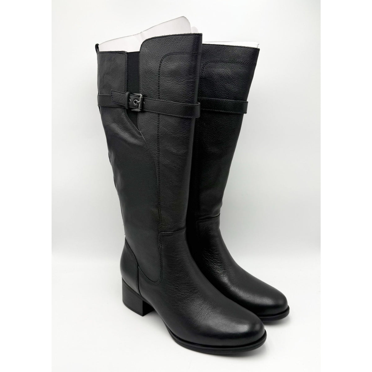 Naturalizer Womens Kenna Knee High Boots Size 9 M XWIDE CALF Black Leather NIB