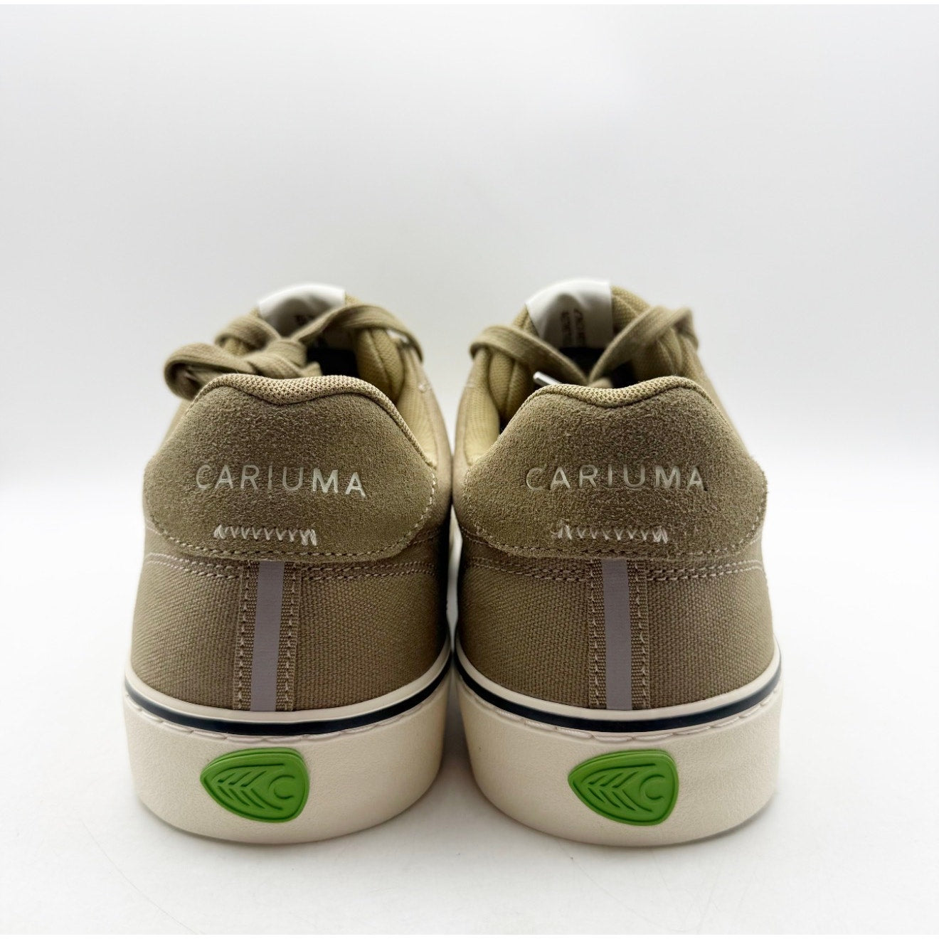 Cariuma Mens Naioca Pro Skate Low Sneakers US 12 Brown White Canvas Suede NIB