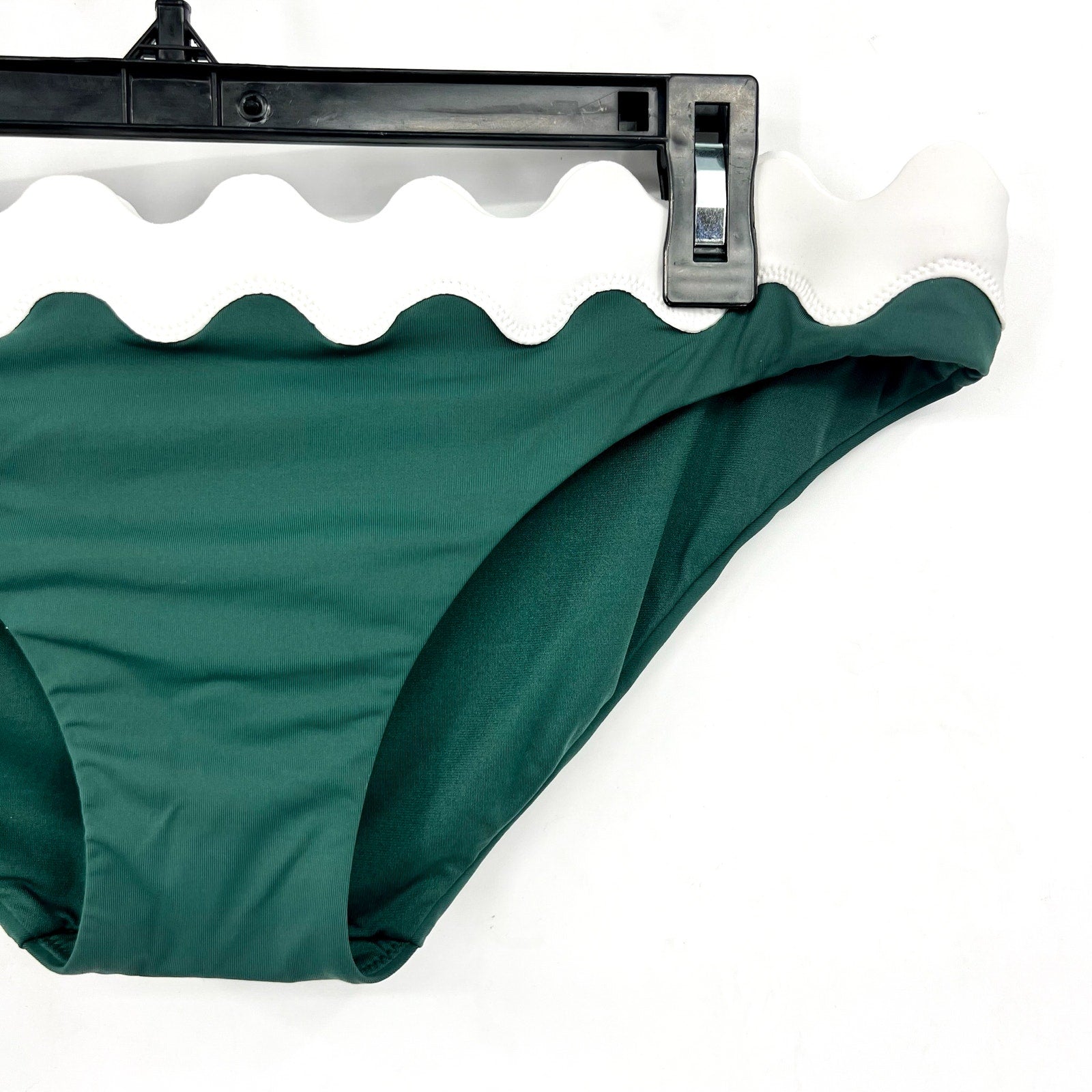 SEAFOLLY Women's Gia Ric Rac Hipster Bikini Bottom Size 4 Green White NWT