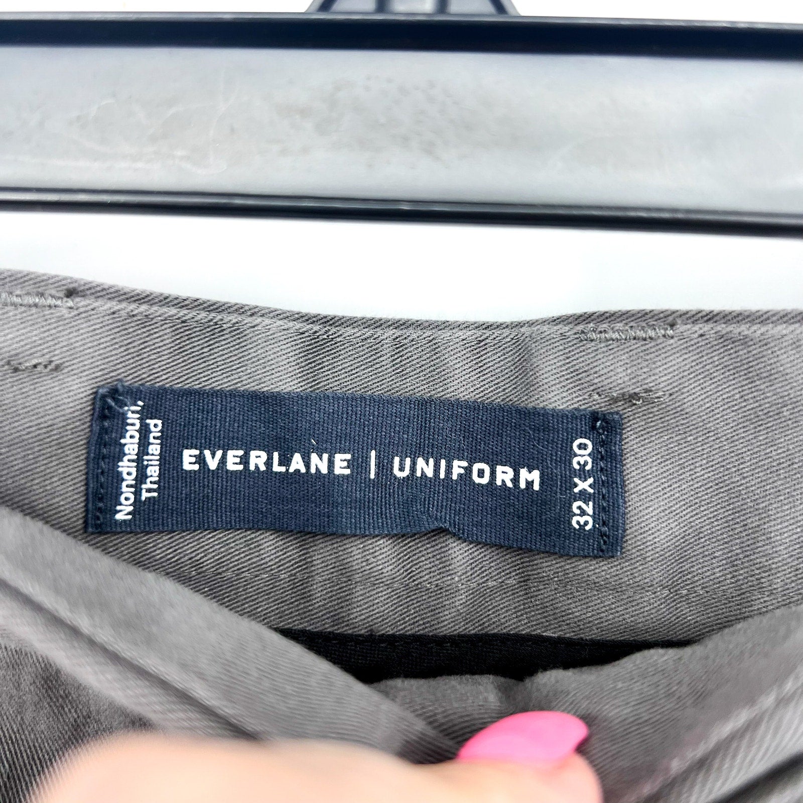 EVERLANE UNIFORM Men's The Performance Chino 32x30 Slate Grey Stretch Pants NWT