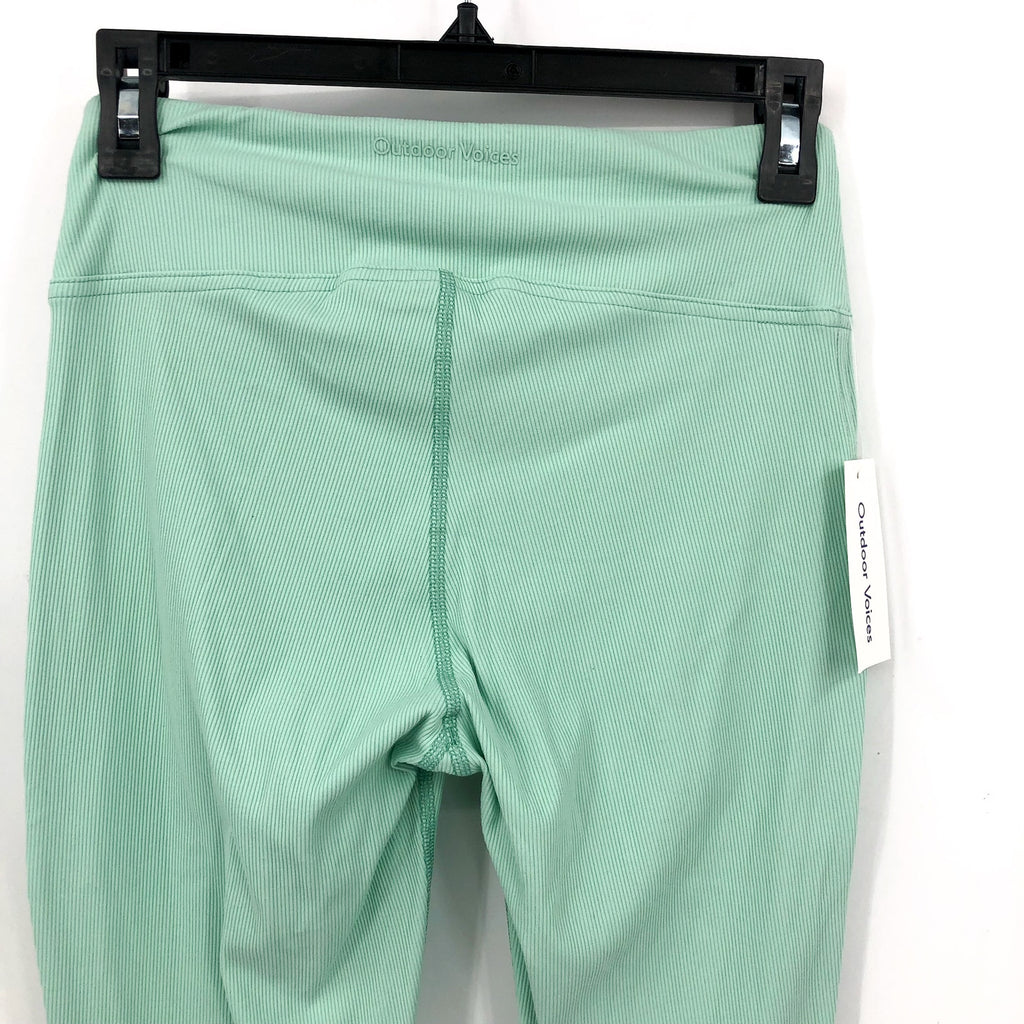 OUTDOOR VOICES Womens SuperForm Rib Flare Athletic Pants Small Green Patina NWT