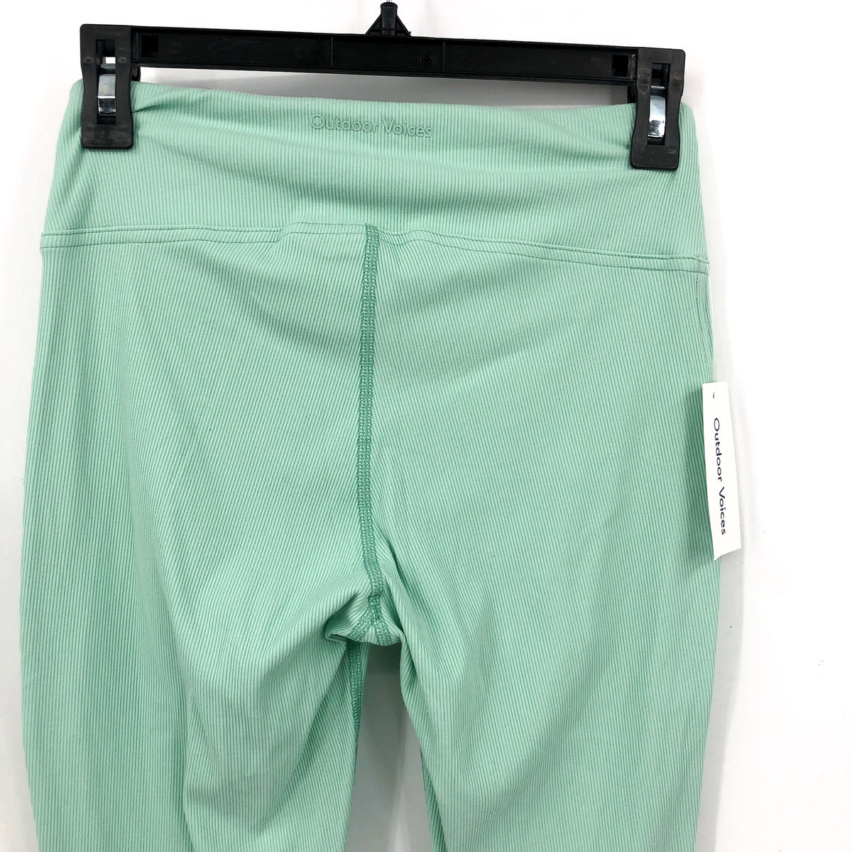 OUTDOOR VOICES Womens SuperForm Rib Flare Athletic Pants Small Green Patina NWT