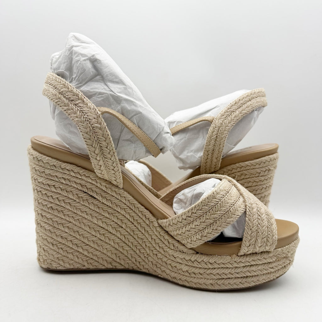 MIA Womens Alouette Wedge Sandal US 11 EU 42 Tan Natural Jute NWOB