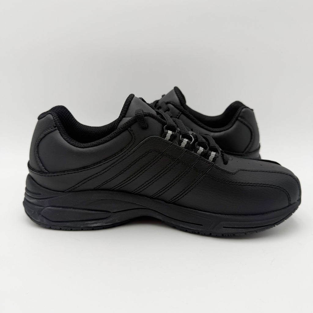 Dr. Scholls Womens Kimberly Work Sneakers Size 6.5 Wide Black Leather SR NIB