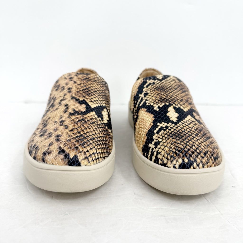 Spenco Womens Parker Low Sneakers US 7.5 M EU 38 Snake Tan Black Slip In NIB