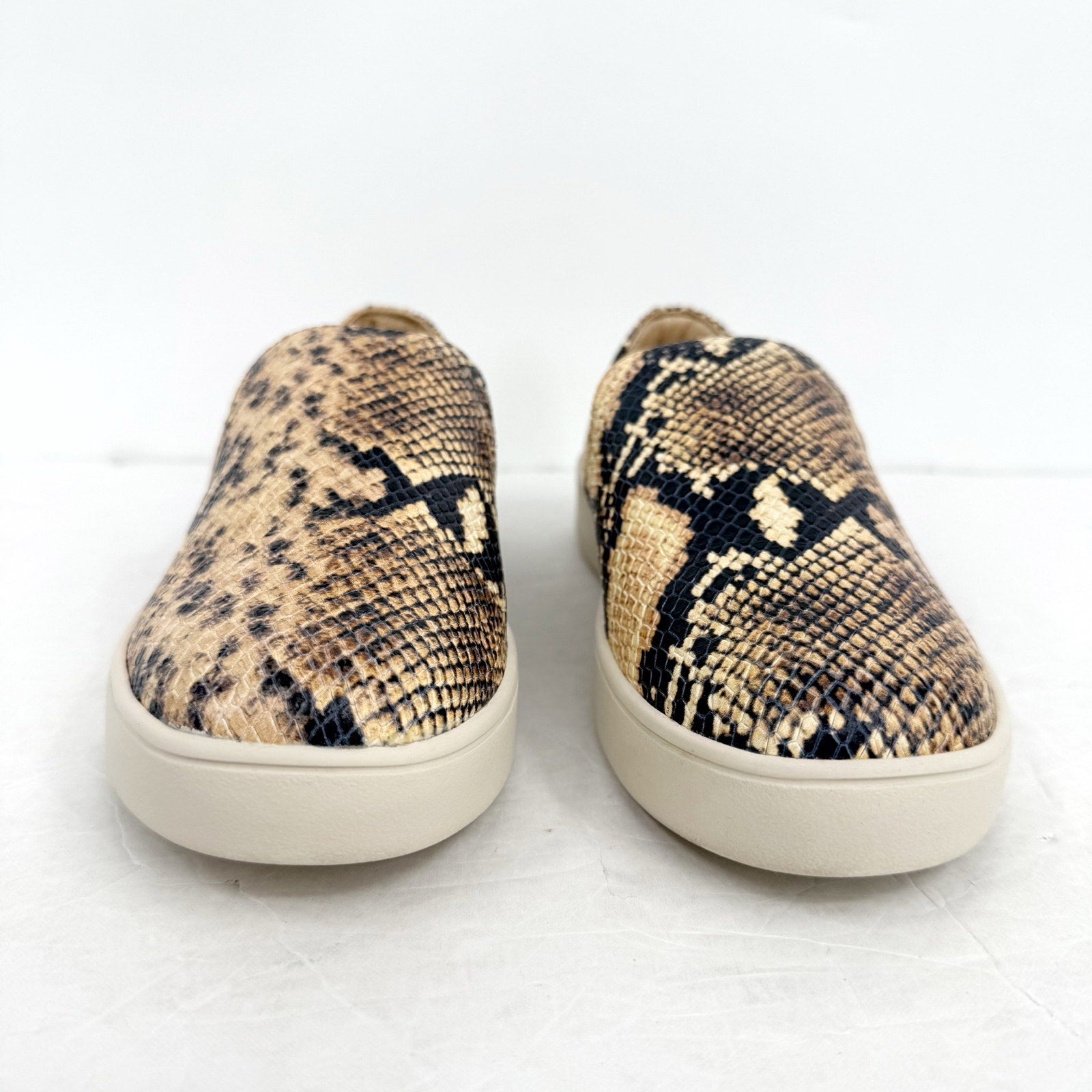 Spenco Womens Parker Low Sneakers US 7.5 M EU 38 Snake Tan Black Slip In NIB