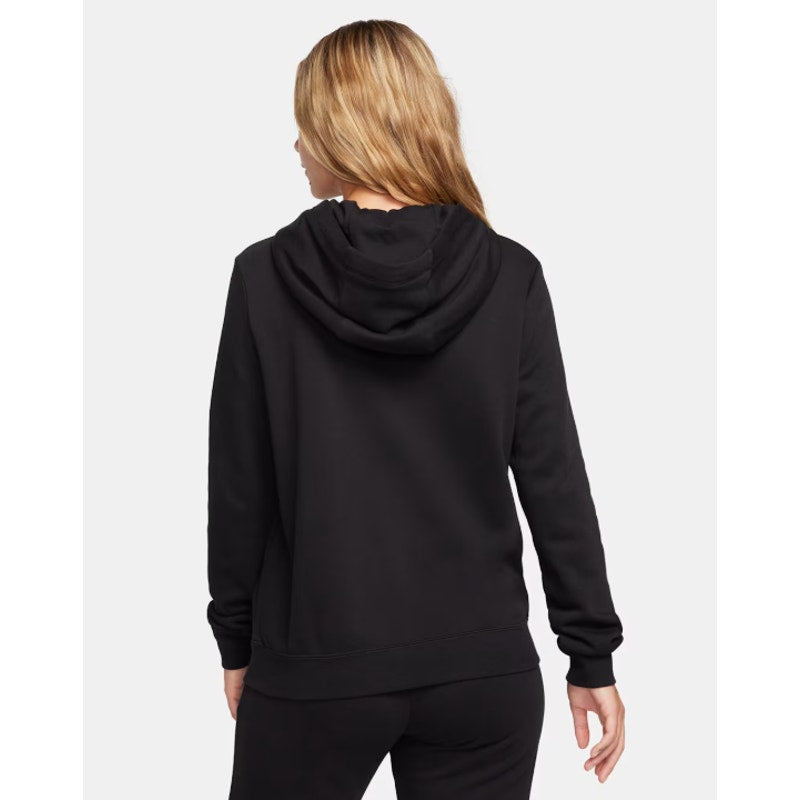 Nike Womens Sportswear Club Premium Hoodie XS Black Loose Shine Sweatshirt NWT