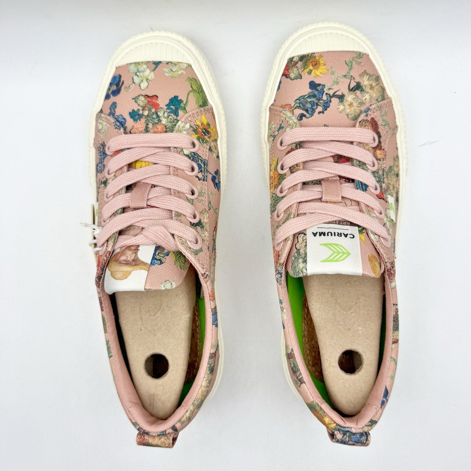 Cariuma x Van Gogh Women's OCA Low Jubilee 50 Sneaker Size 9.5 Pink Flower NIB