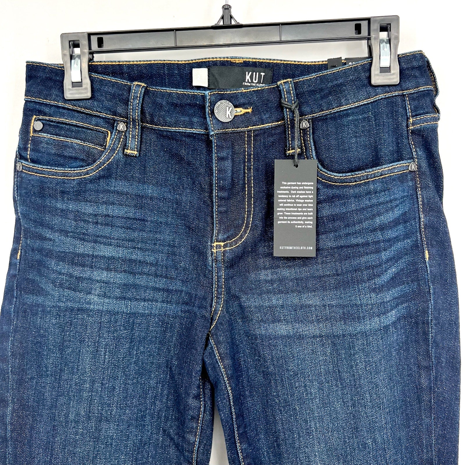 KUT FROM THE KLOTH Catherine Boyfriend Jeans Size 2 Dark Blue Wash NWT