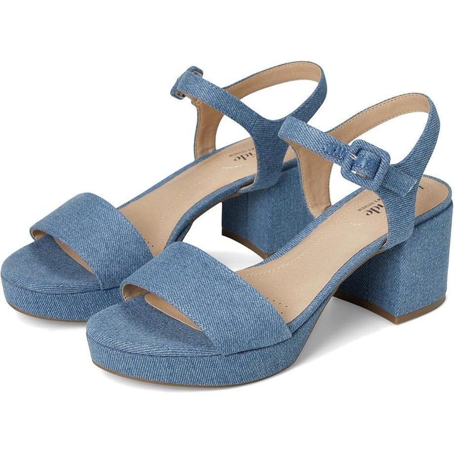 LifeStride Womens Rhythmn Heel Pumps US 11 M EU 42 Denim Blue Leather NIB