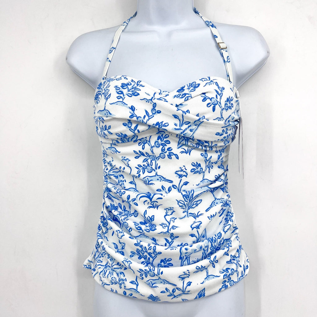 LILLY PULITZER Women's Flamenco Tankini Top Size 2 Resort White Tall Tales NWT