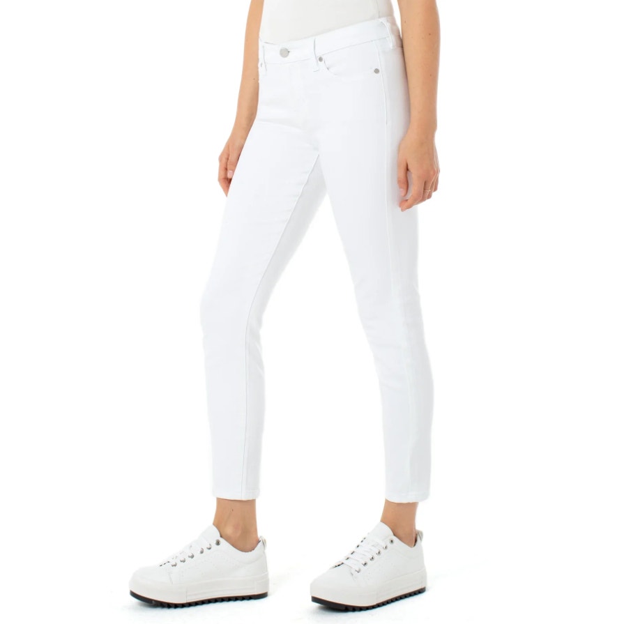 LIVERPOOL Abby Skinny Ankle Jeans Size 14 Bright White Mid Rise Stretch NWT