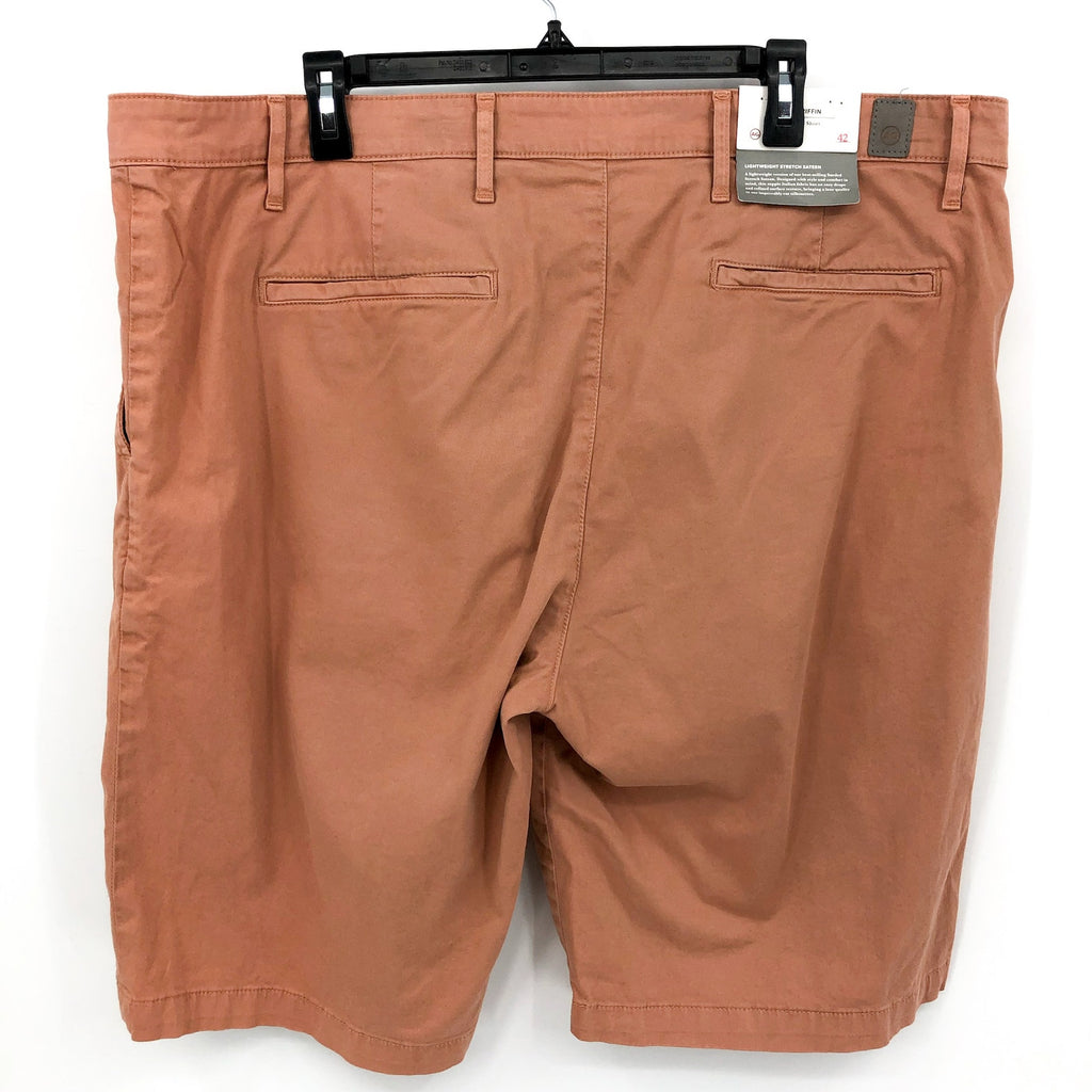 AG ADRIANO GOLDSCHMIED Mens Griffin Shorts Size 42 Orange 10" Tailored Fit NWT