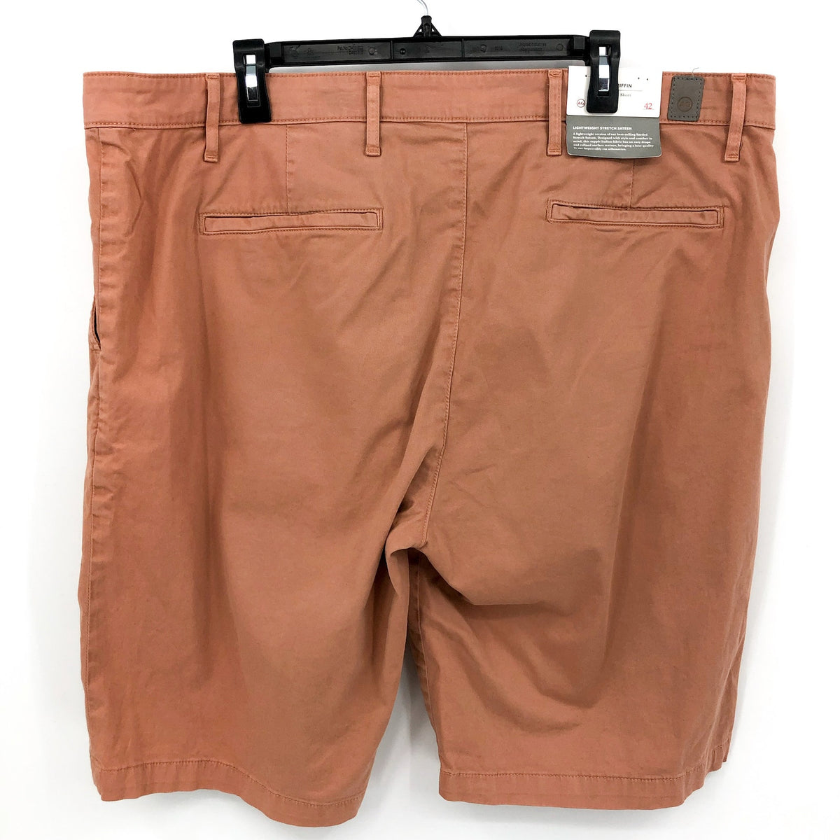 AG ADRIANO GOLDSCHMIED Mens Griffin Shorts Size 42 Orange 10" Tailored Fit NWT