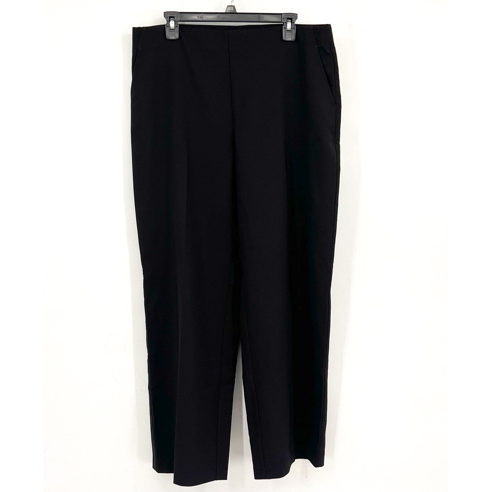 NIC + ZOE Women's Lenox Wide Leg Dress Pants Large US 12-14 Black Stretch NWT