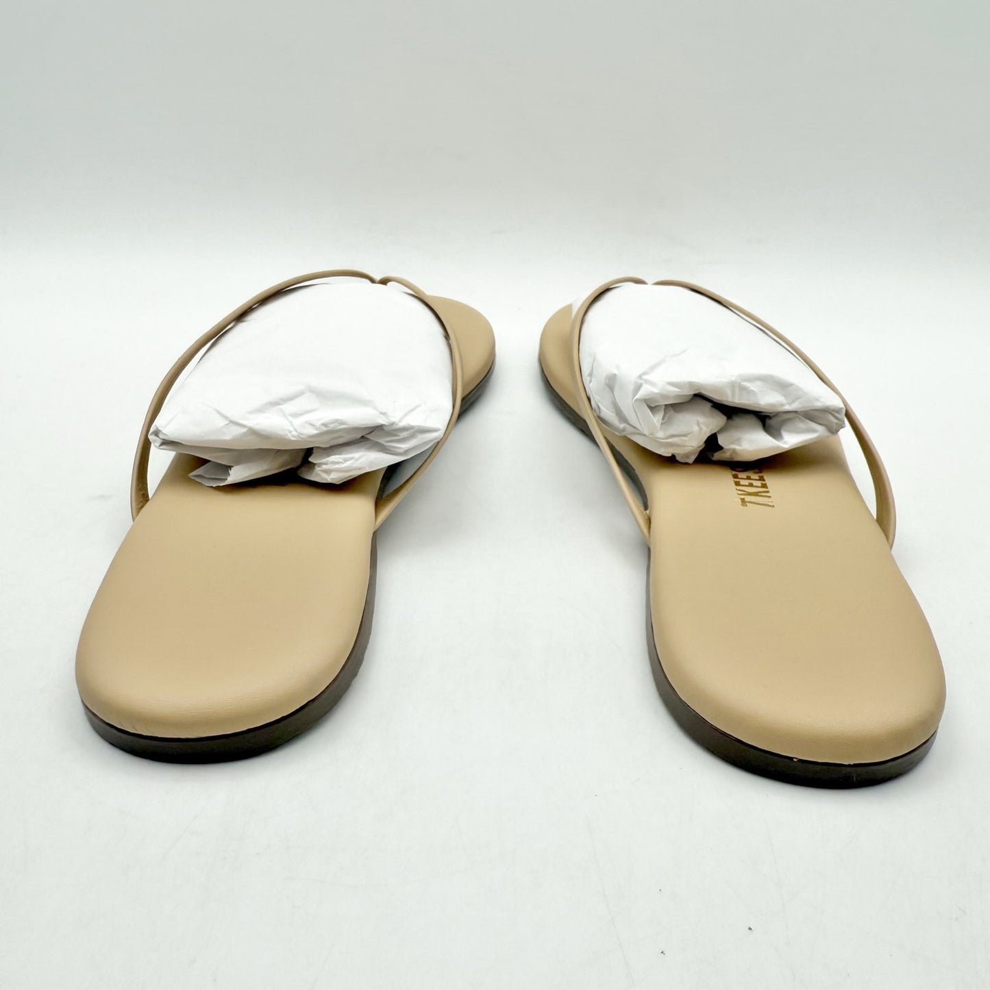 TKEES Womens Foundation Matte Sandals US 7 M Nude Cowhide Leather NWOB