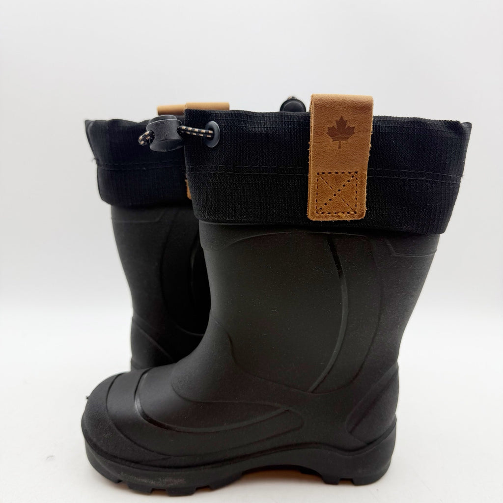 Kamik Little Kids Tundra Jr Boots Size 8 EU 25 Black Waterproof Snow Rain NIB