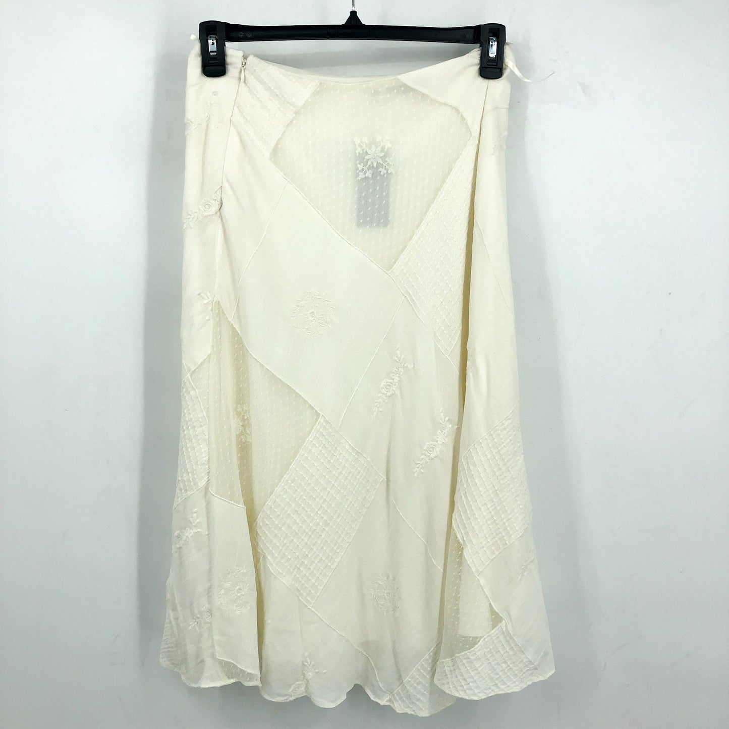 LAUREN RALPH LAUREN Women's Mesh Lace Midi Flared Skirt Size 6 White