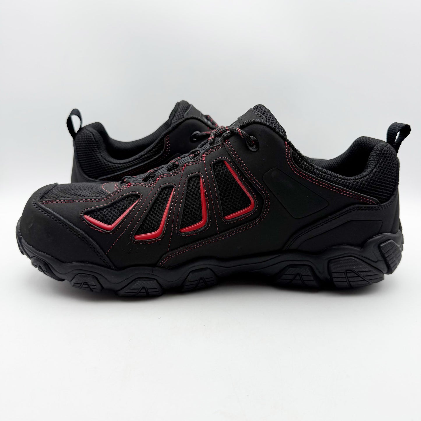 Thorogood Mens Crosstrex SD Composite Toe Shoes US 13 Wide Black Red Leather NIB