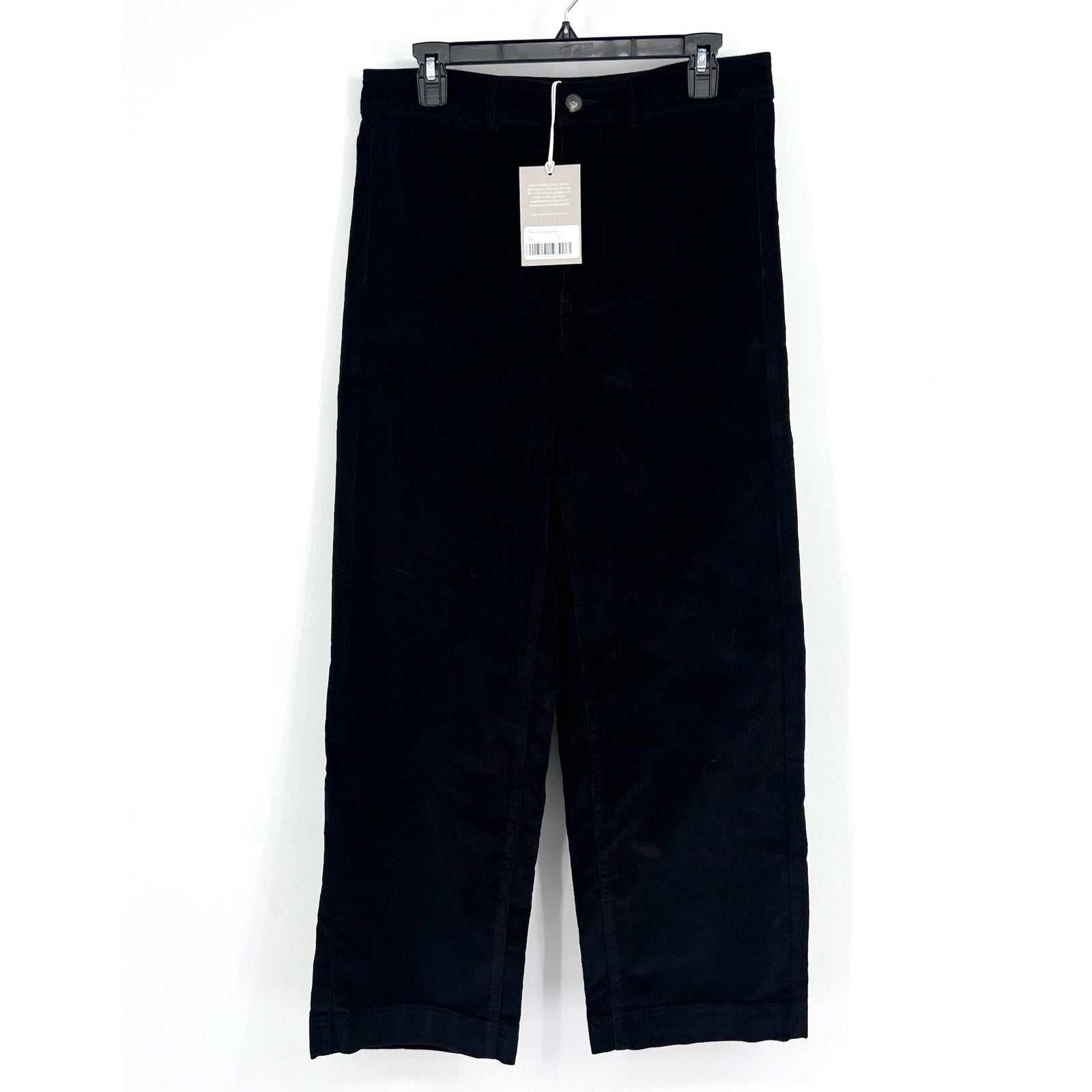 Everlane Womens The Corduroy Wide-Leg Pants Size 10 High Rise Black NWT