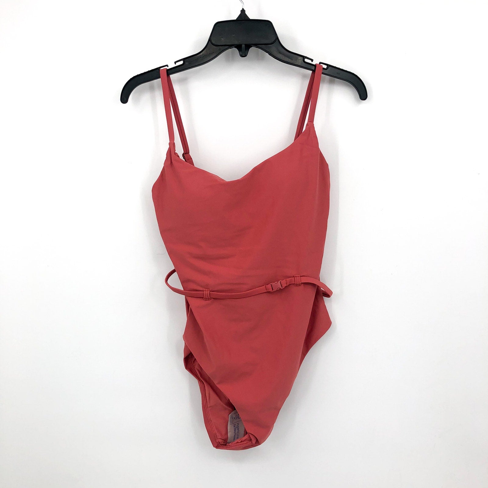 ANDIE SWIM Riviera One Piece Swimsuit Medium 8-10 Punch Pink Belted Scoop NWT