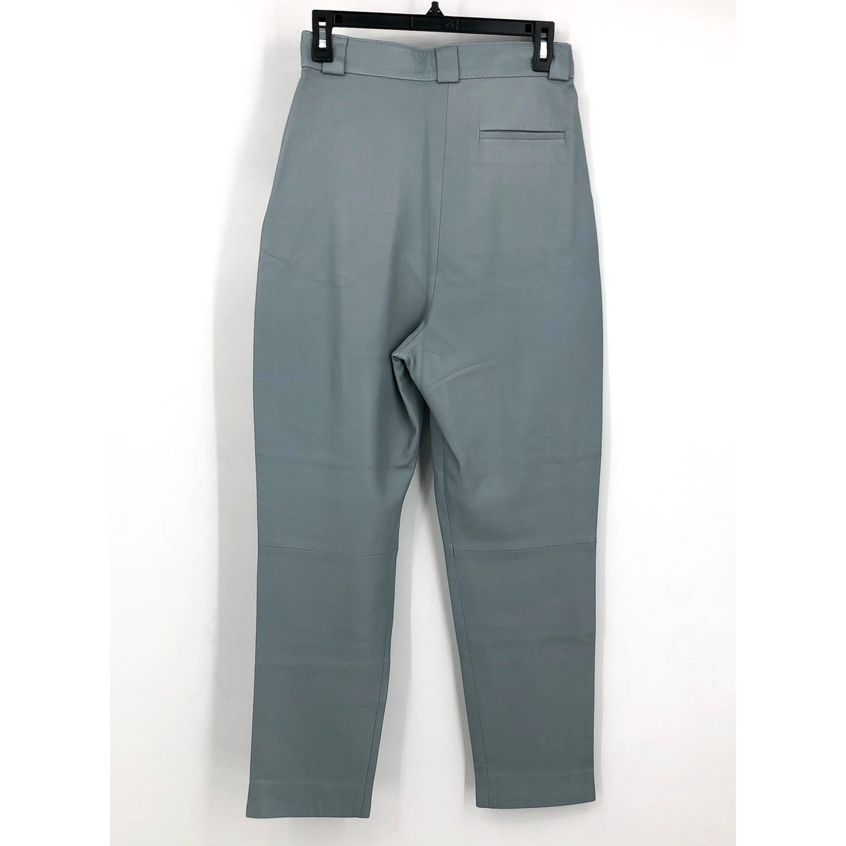 FAITH CONNEXION Women's Pleated Leather Pants FR 36 US 6 Light Green Blue NWOT