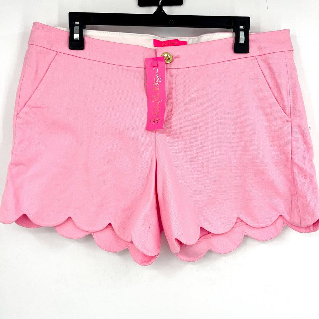LILLY PULITZER 5" Buttercup Scallop Hem Shorts Size 10 Conch Shell Pink NWT
