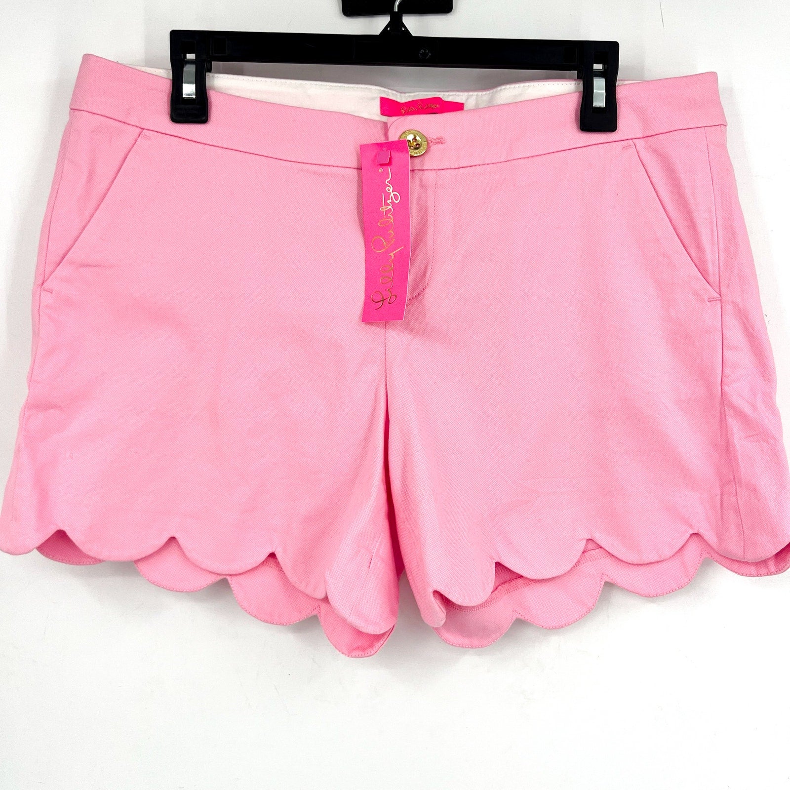 LILLY PULITZER 5" Buttercup Scallop Hem Shorts Size 10 Conch Shell Pink NWT