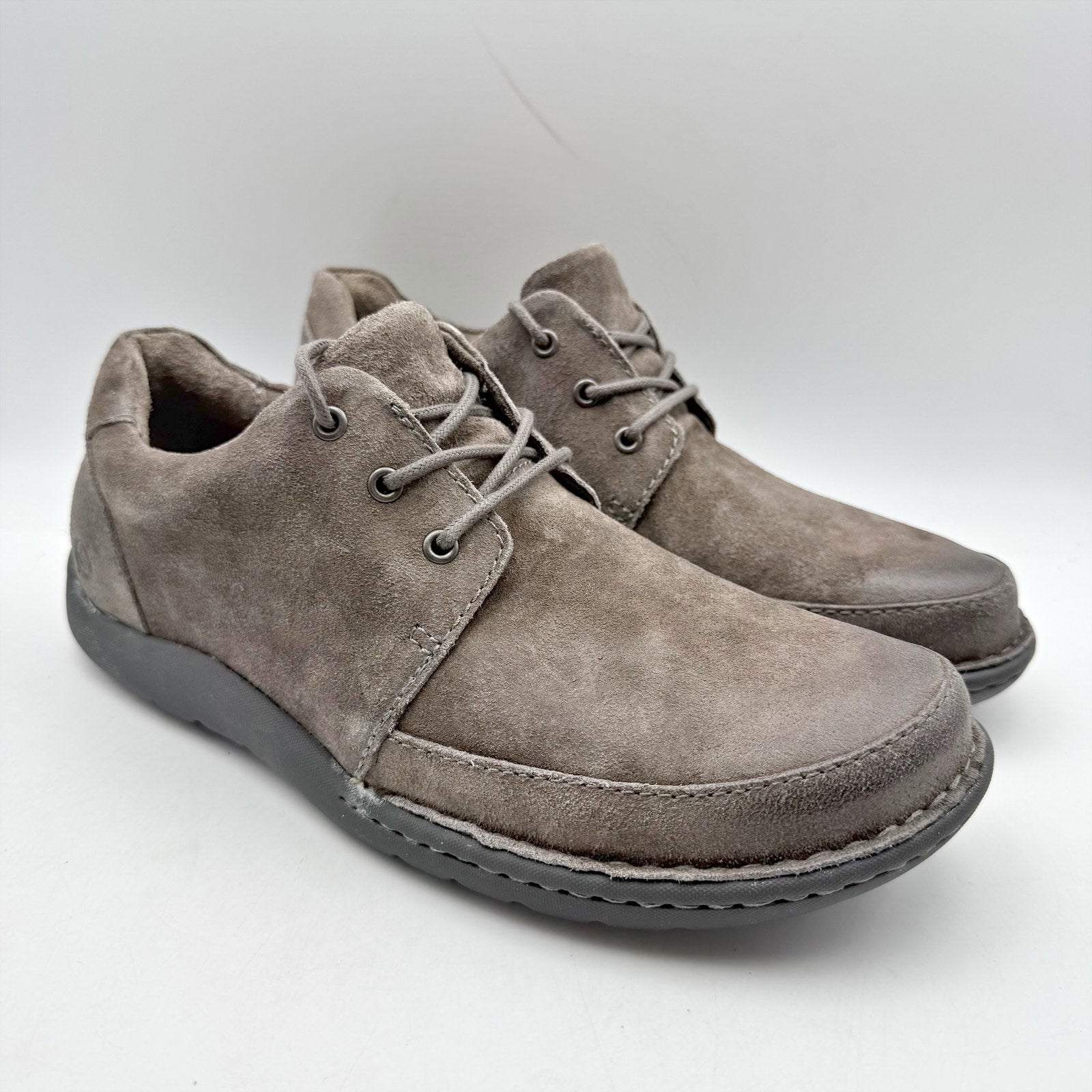 Born Mens Nigel 3-Eye Shoes US 8 M EU 41 Grey Distressed Leather NIB