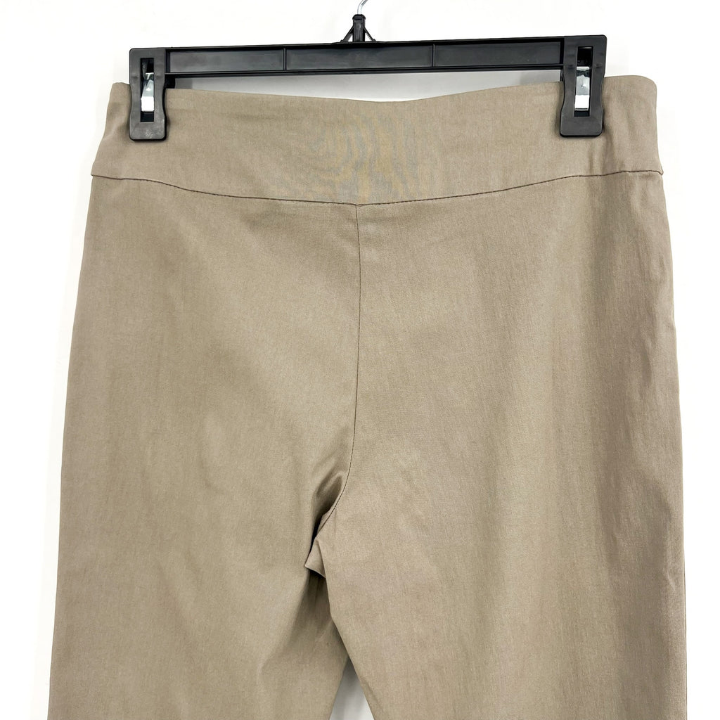 KRAZY LARRY Women's Pull-On Ankle Pants Size 4 Taupe High Rise Stretch NWT