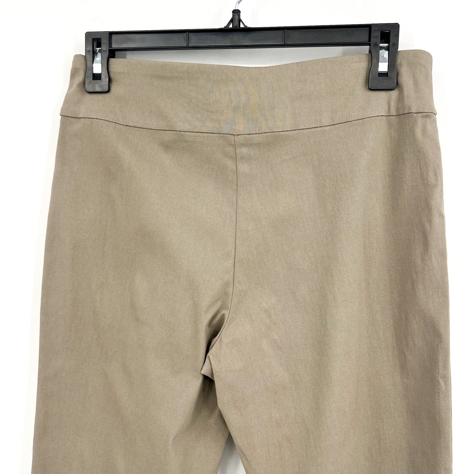 KRAZY LARRY Women's Pull-On Ankle Pants Size 4 Taupe High Rise Stretch NWT
