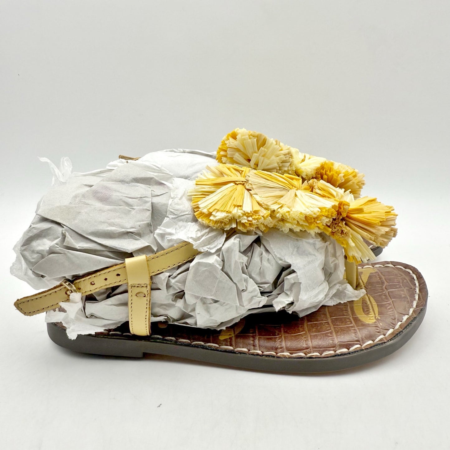 Sam Edelman Girls Gillie Mini Sandals US 1 M EU 32 Yellow Leather NIB