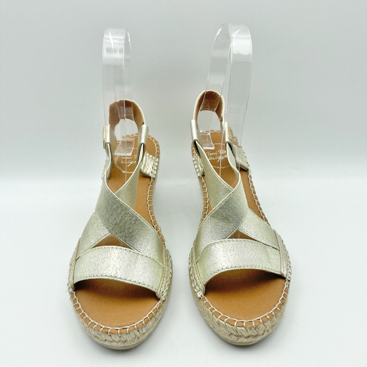 Toni Pons Womens Tura-RC Sandals EU 36 US 6 Gold Espadrille Wedge Heel NIB