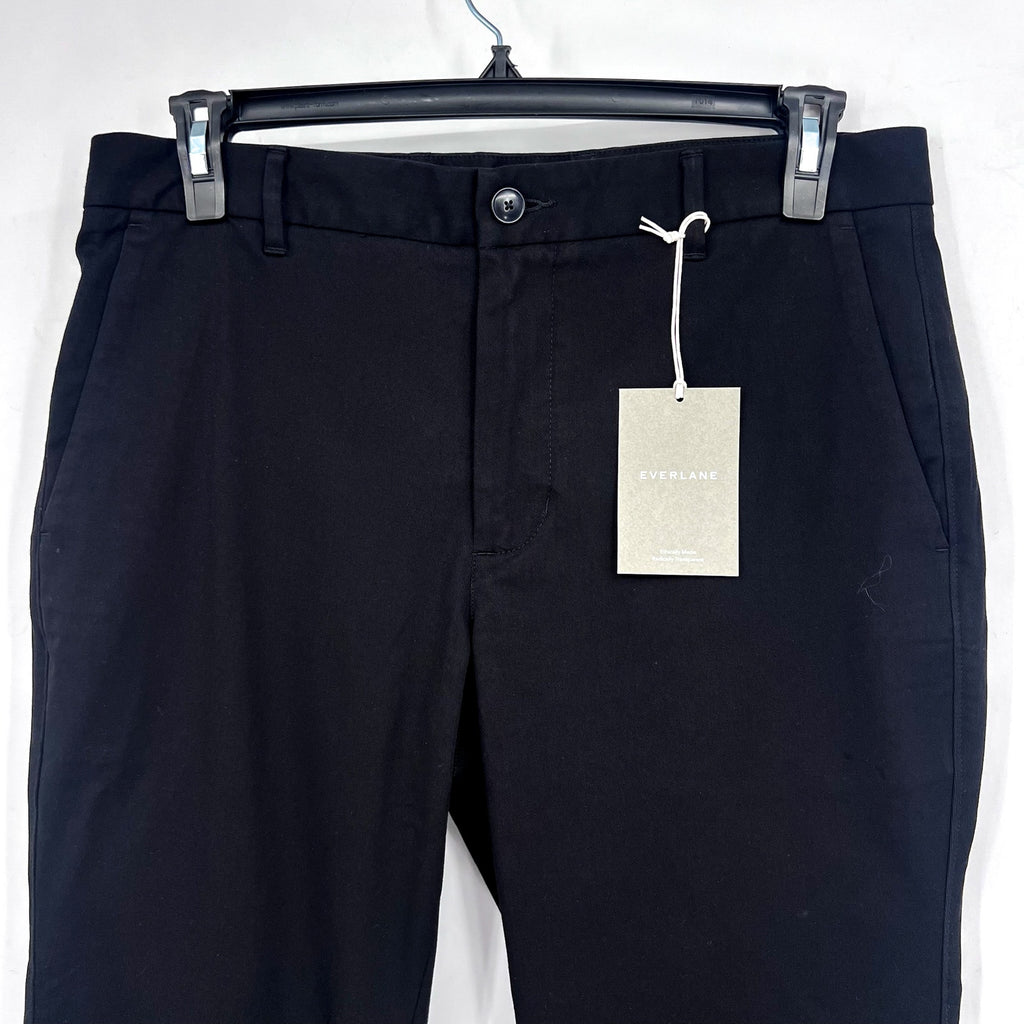 EVERLANE Men's Uniform Performance Chino Pants 34x28 Black Slim Fit NWT