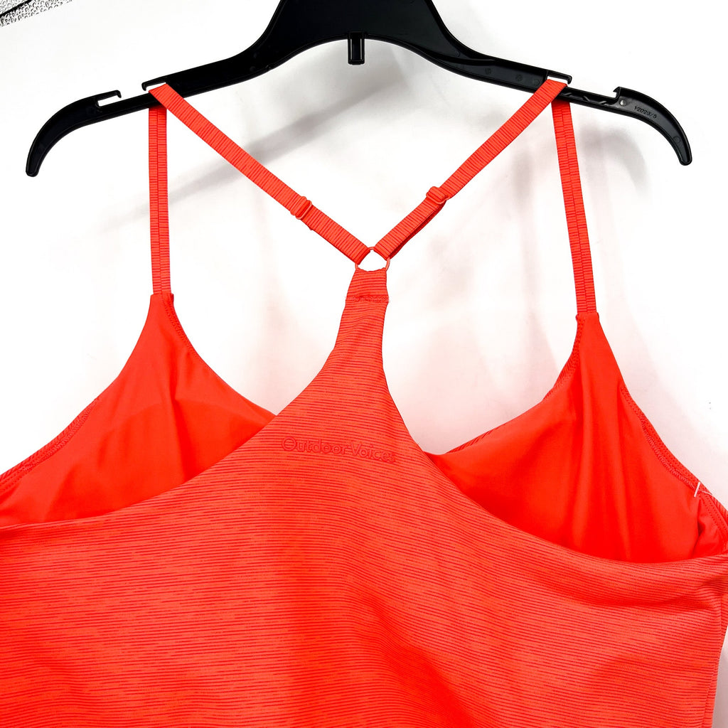 OUTDOOR VOICES women's TechSweat Move Free Tank Top XXL Orange Hot Coral NWT