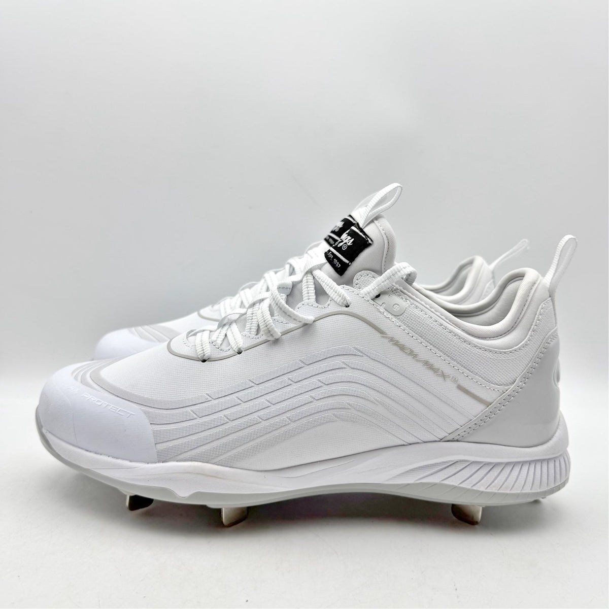 Rawlings Mens Bullpen Low Baseball Cleats Size 13 White Gray Metal NWOB
