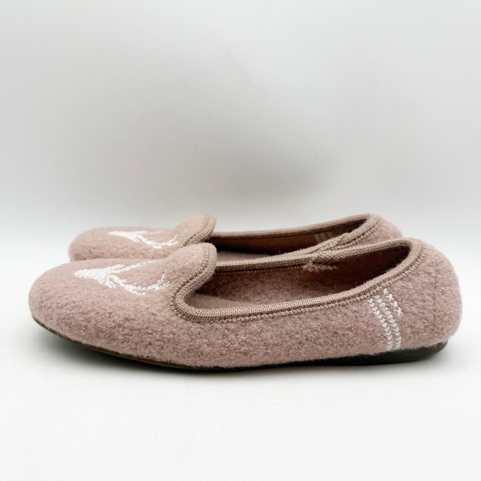 Living Kitzbuhel Womens Buck Slippers EU 36 US 5.5 Pink Wool NWOB