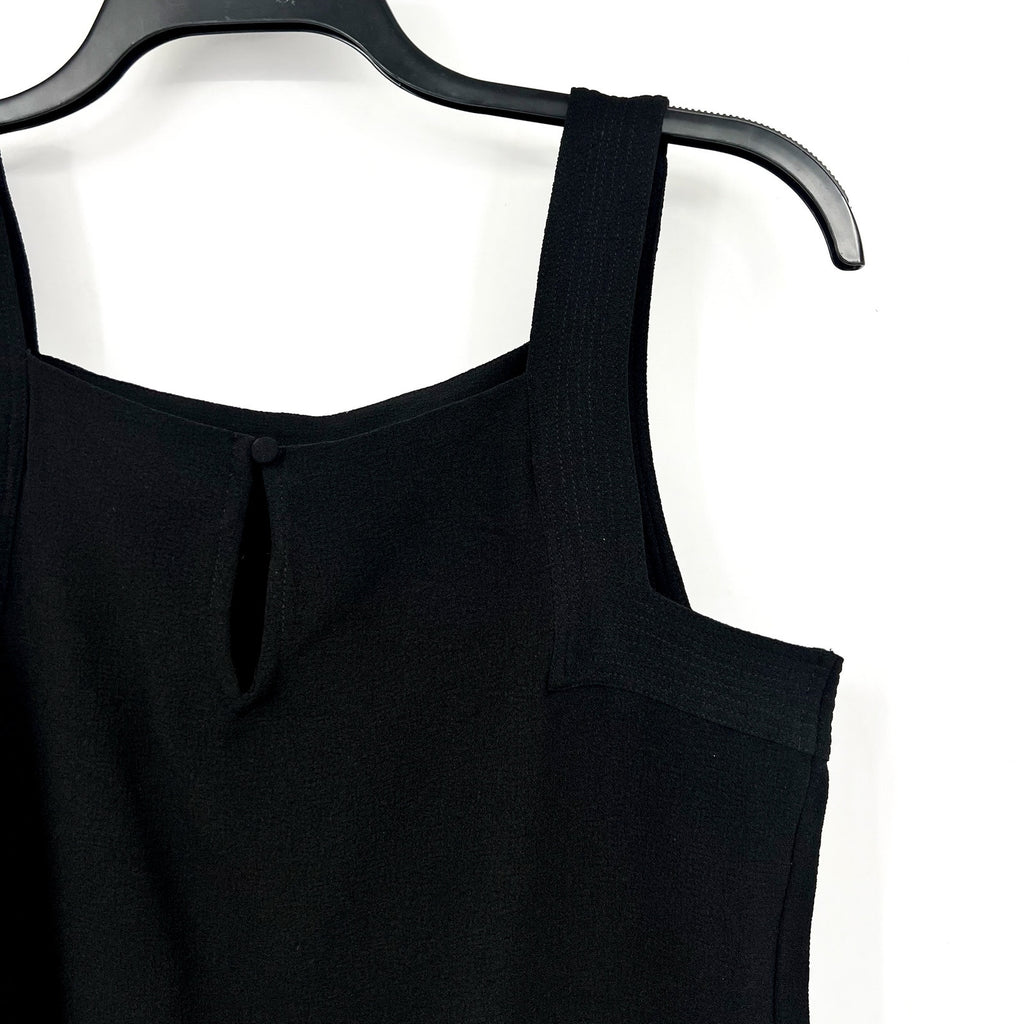 CECE Women's Square-Neck Tank Top Medium Rich Black Sleeveless NWT