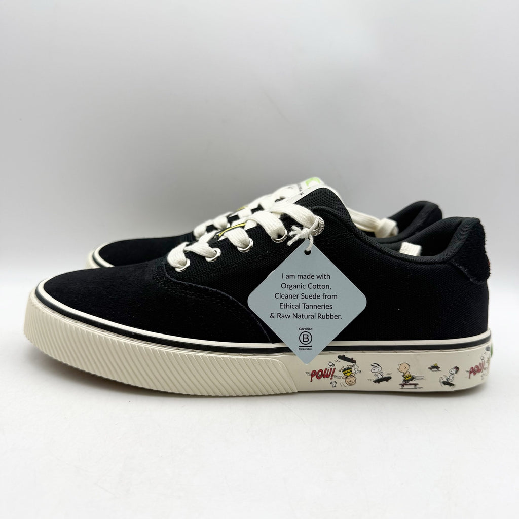 Cariuma Womens Peanuts Naioca Pro Skate Sneakers US 8.5 Black Canvas NIB