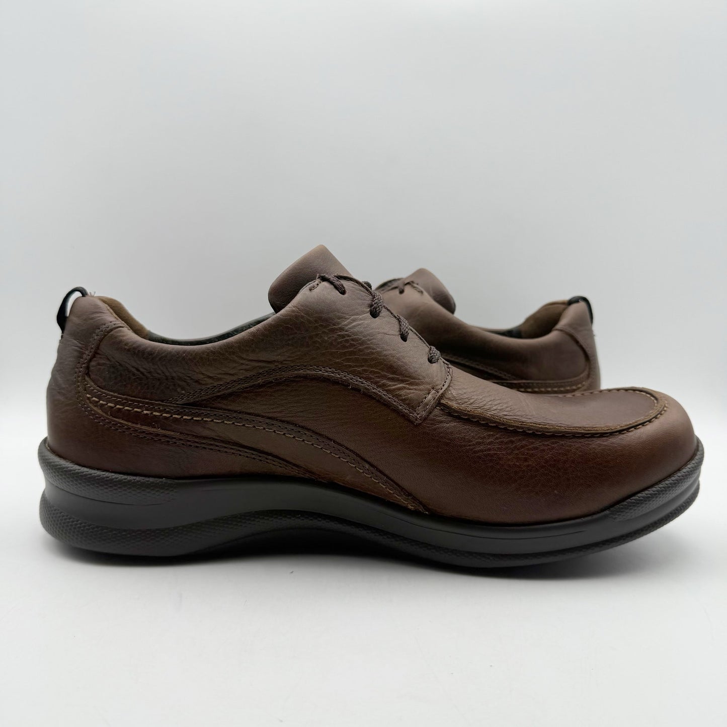 SAS Mens Move on Lace up Sneakers US 11.5 Wide Brown Leather Comfort NIB