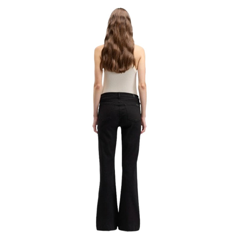 7 FOR ALL MANKIND Tailoress Dojo Flare Jeans Size 31 US 12 Black Illusion NWT