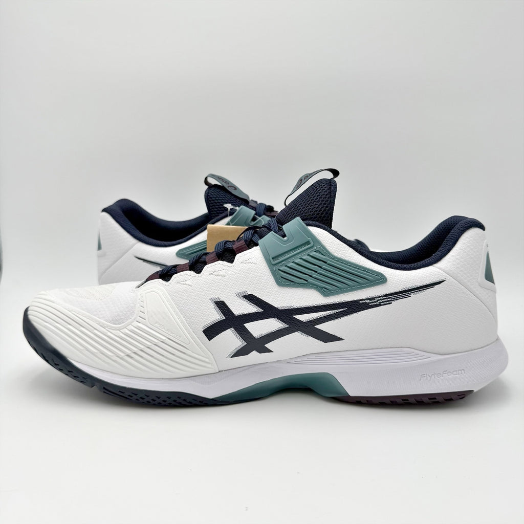 ASICS Mens Solution Speed FF 4 Athletic Court Shoe US 13 White Midnight Blue NIB