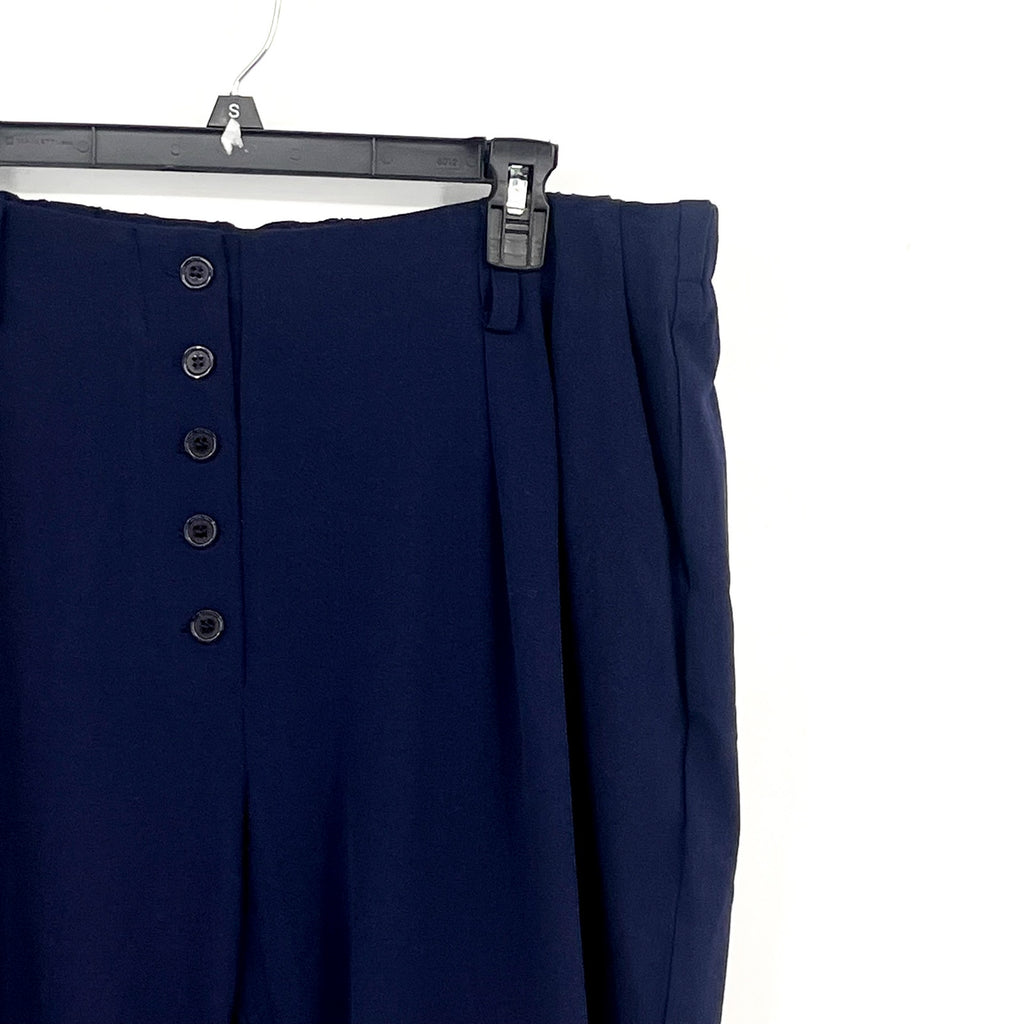STANDARDS & PRACTICE Francine Cropped Carrot Pants Size 14 Midnight Blue NWT